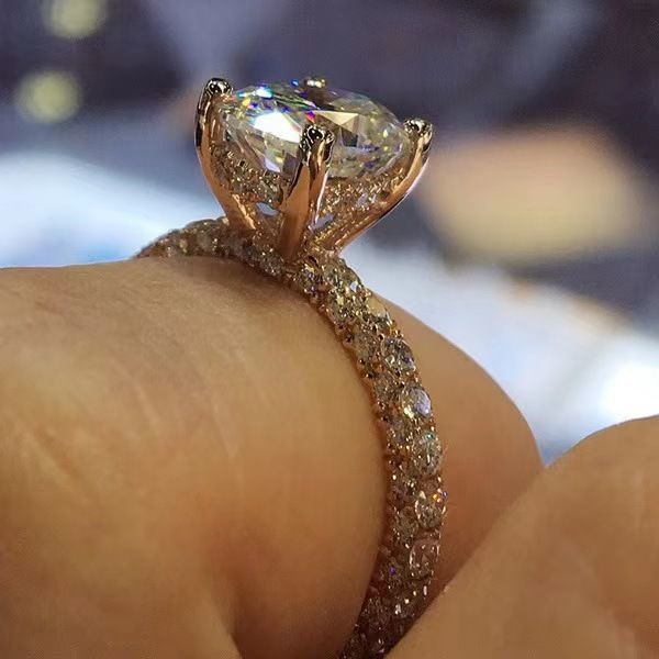 Nhẫn Moissanite Nhật Bản Và Hàn Quốc Thời Trang Bán Chạy Tinh Tế Không Phai Màu Kim Cương Quà Tặng Cho Cặp Đôi