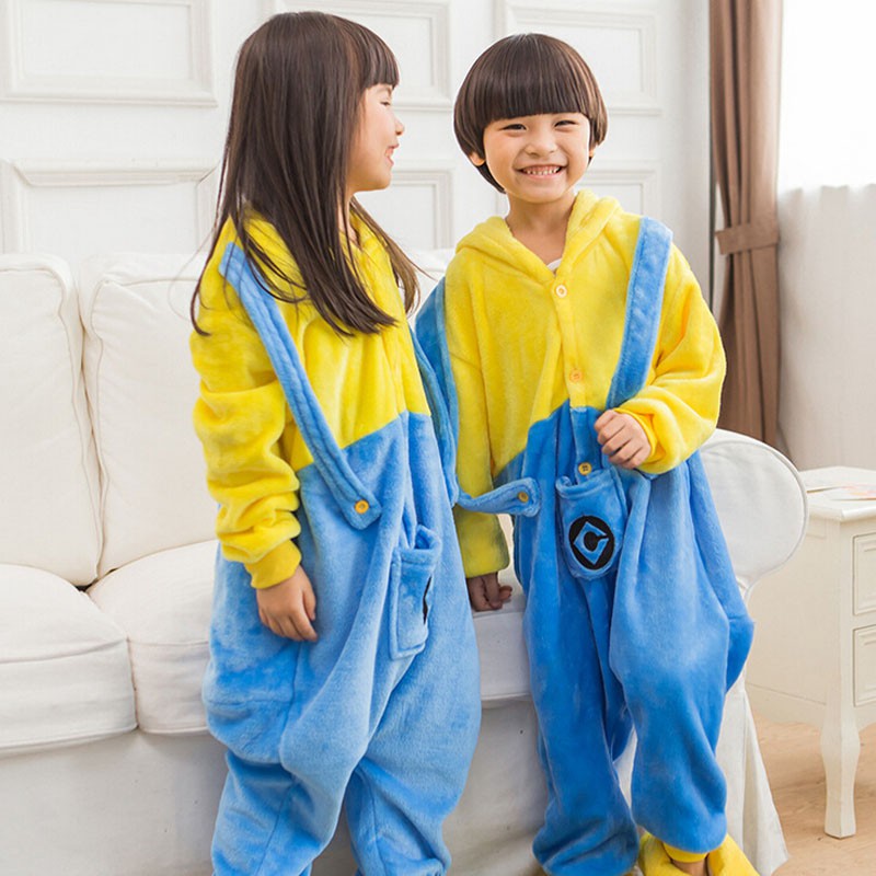 Bộ trang phục pyjama hóa trang thành minion Kigurumi dành cho người lớn