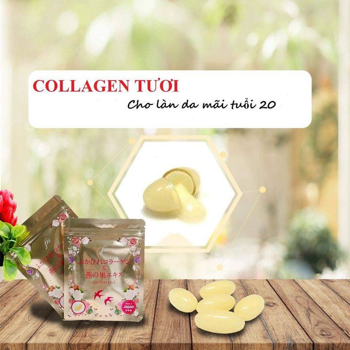 Collagen Tươi dưỡng Trắng Đẹp Da Softcapsule Nhật Bản