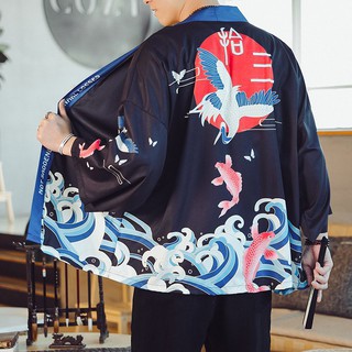 Áo khoác kimono haori nhật bản nhiều mẫu in họa tiết đẹp, độc lạ, chất lụa mềm mịn, thoáng mát dễ phối đồ giá rẻ