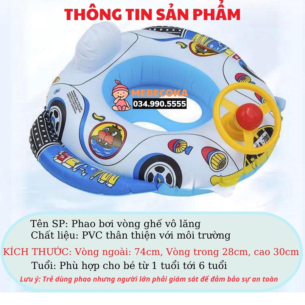 Phao bơi tròn hình thú đáng yêu cho bé Trai bé Gái từ 1 đến 6 tuổi