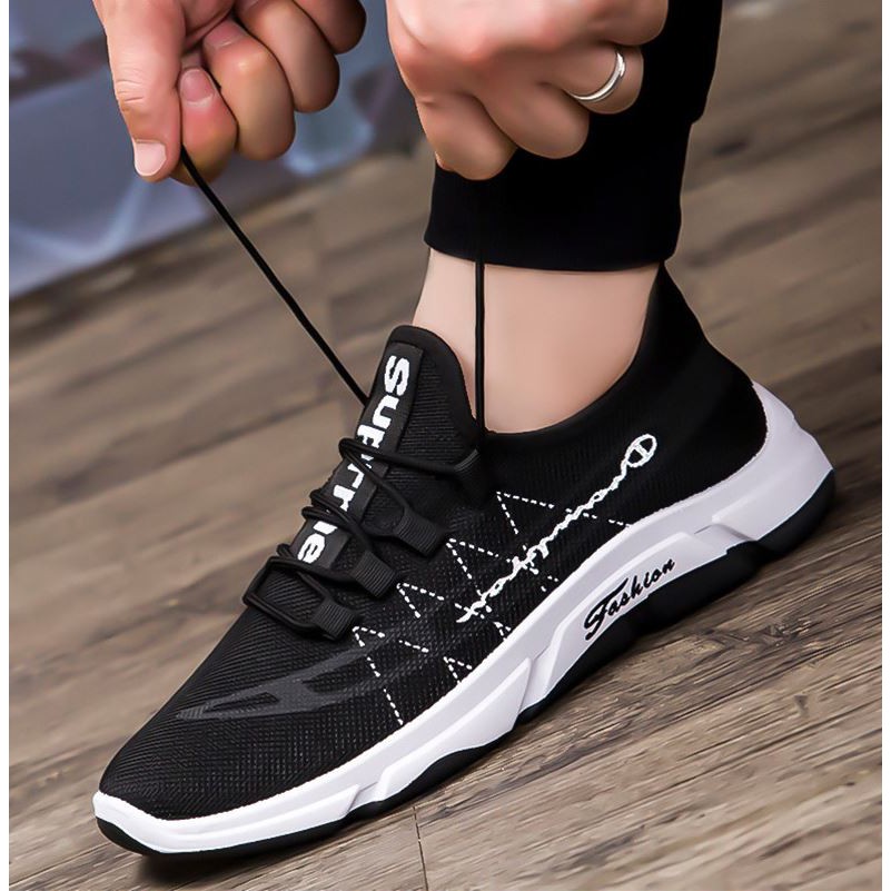 Giày Sneaker Nam thể thao màu trắng cổ cao cho học sinh phong cách Hàn Quốc TAKUTA mã SVN