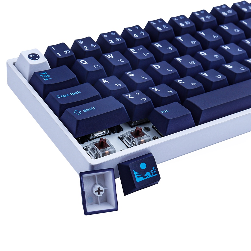 129 Nắp phím GMK Blue Moon Cherry Profile cá nhân hóa cho bàn phím cơ