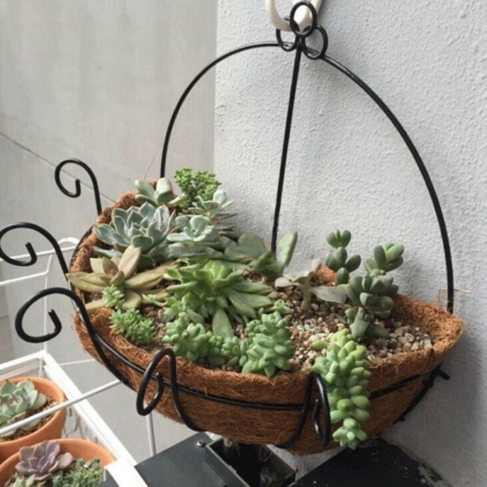 Chậu Hoa Treo Tường Trang Trí Hình Bán Nguyệt Bằng Xơ Dừa