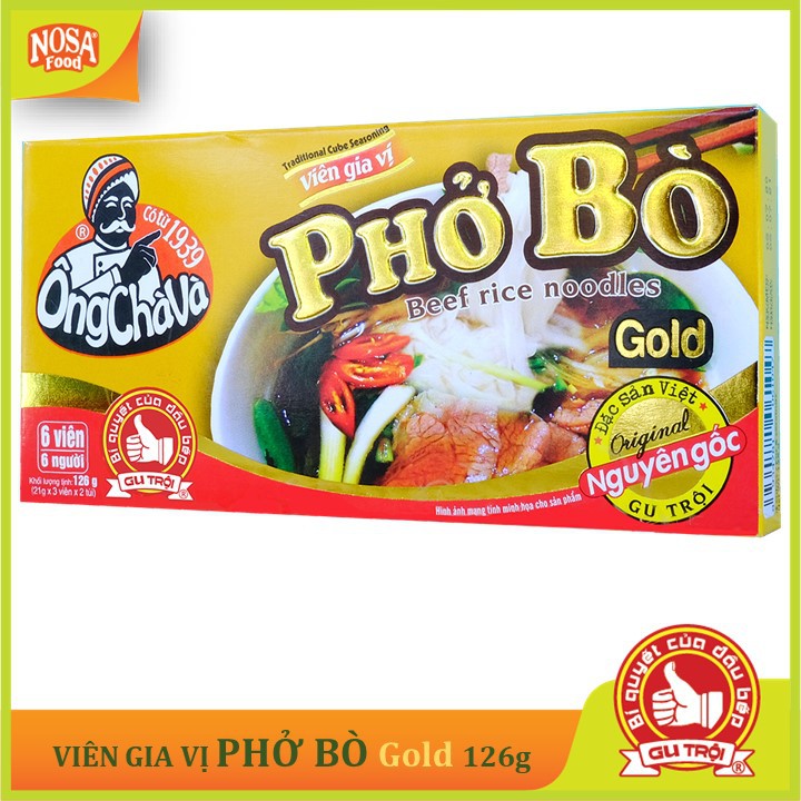 Viên Gia Vị Phở Bò Ông Chà Và Gold 126gr