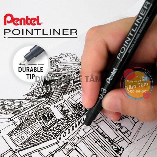 [ TÂM TÂM ]-Bút line Pentel, Bút đi nét Pentel, Pentel PointLiner sản xuất tại Nhật-