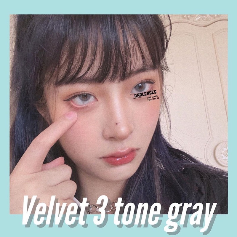 Lens Thái mẫu Velvet 3 Tone xám tây 0 độ ko giãn