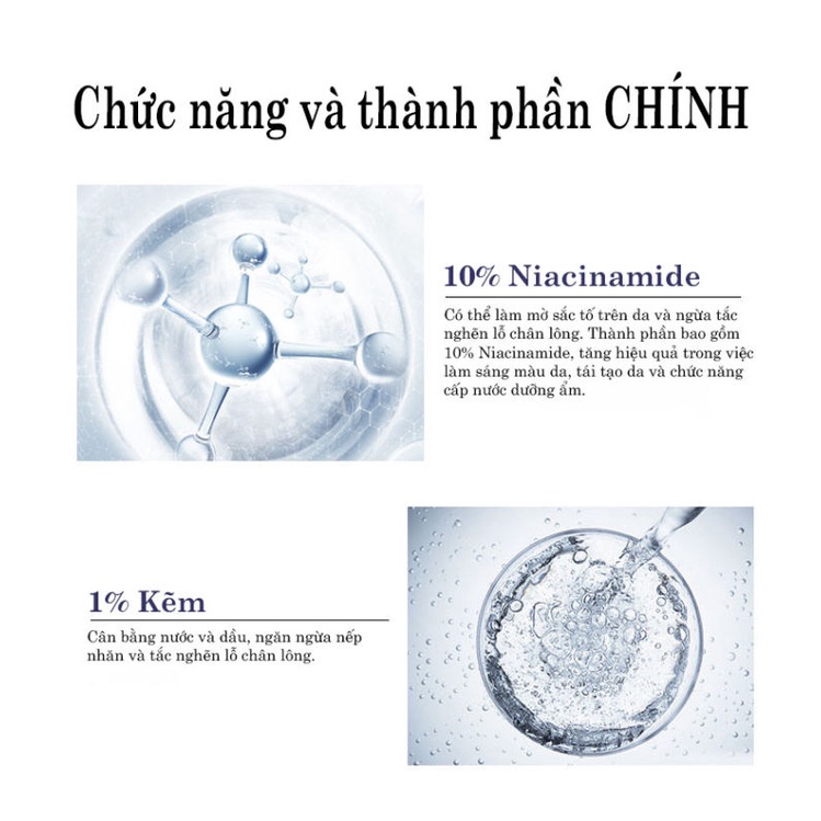 【Từ tp Hồ Chí Minh gửi hàng】Tinh chất The Ordinary Niacinamide 10% + Zinc 1% 30ml se khít lỗ chân lông Dưỡng ẩm cho da serum se khít lỗ chân lông