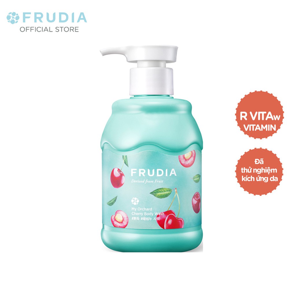 [TẶNG 88K] Sữa Tắm Dưỡng Thể Chiết Xuất Từ Anh Đào Frudia My Orchard Cherry Body Wash 350ml