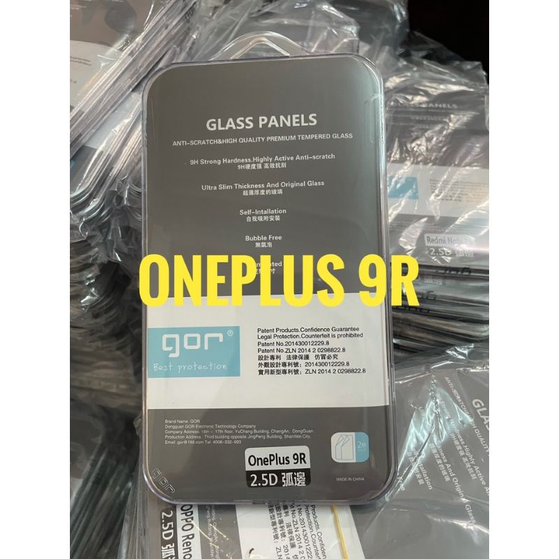 Bộ 2 Kính cường lực cho Oneplus 9R - chính hãng GOR trong suốt