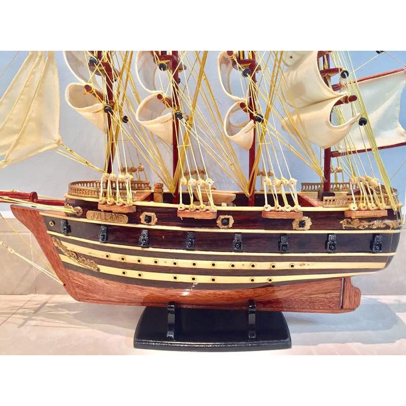 [FREE SHIP] Mô hình thuyền buồm JYLLAND PHONG THỦY màu trắng dài 56cm