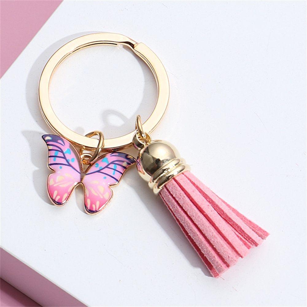 Mới Móc Khóa Hợp Kim Hình Bướm Nhiều Màu Sắc Sáng Tạo
