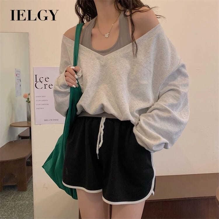 IELGY Áo lửng tay dài IELGY thời trang nữ tính