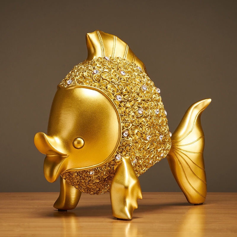Tượng Cá Vàng Trang Trí Nhà Cửa Tượng Decor Đồ Trang Trí Phòng Ngủ Tượng Trang Trí Phòng Khách Đồ Trang Trí Bàn Học