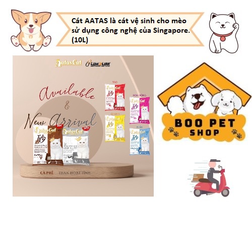 Cát AATAS là cát vệ sinh cho mèo sử dụng công nghệ của Singapore. (10L)
