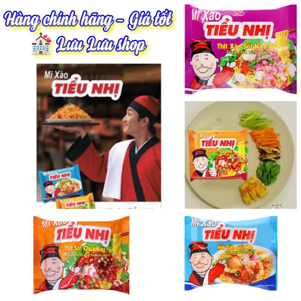 Mì xào Tiểu Nhị thịt xào sốt hành/ thịt sốt chua cay/ hải sản sốt me gói 72g