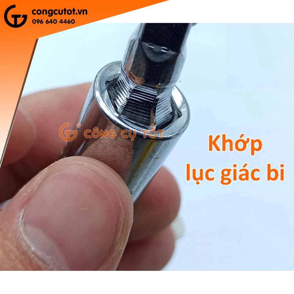 Khớp nối khẩu 1/4 thép CrV dài 43mm