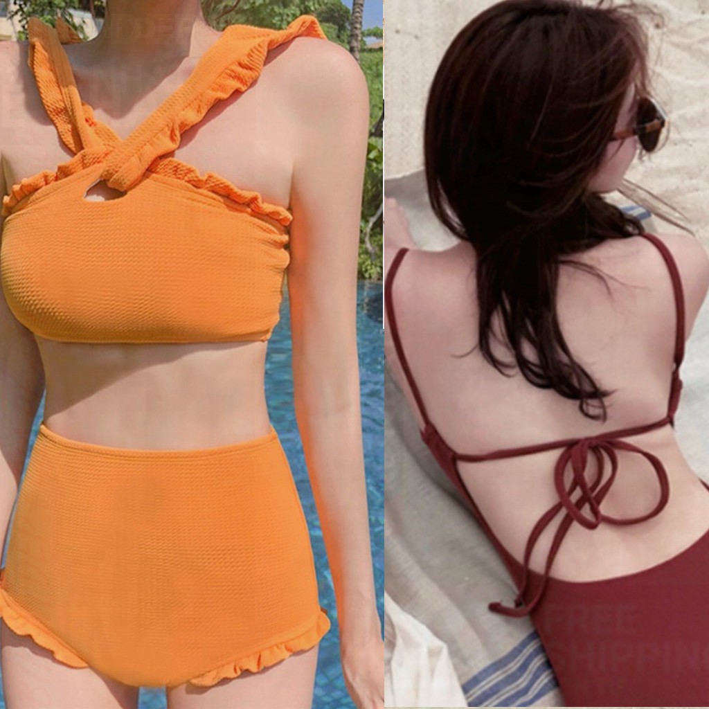 Bikini Quảng Châu 2021 LMD07 Bánh Bèo Tay Bồng Hot Hit Sexy Sang Chảnh Đồ Bơi Ulzzang 2021 | BigBuy360 - bigbuy360.vn