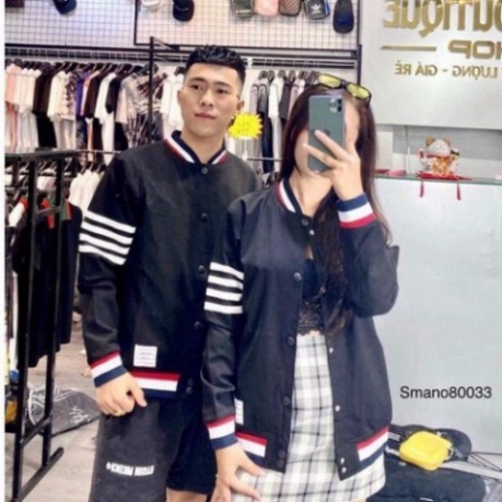 @    Áo Khoác Bomber Thome Kẻ Sọc Tay Thời Trang Nam Nữ 2021 @