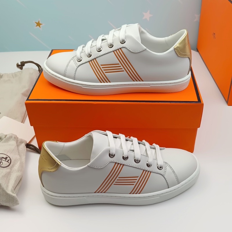 Giày thể thao trắng nữ thương hiệu thời trang cao cấp Hermes HM