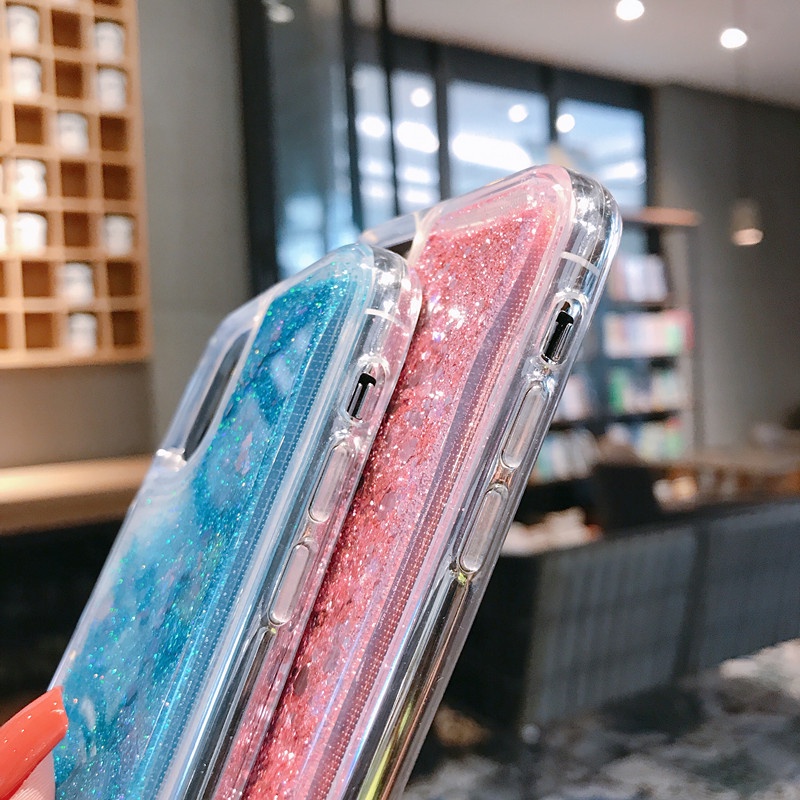 Ốp Điện Thoại Trong Suốt Chống Sốc Màu Trơn Họa Tiết Trái Tim Cho iPhone 13 12 11 Pro Max Mini XS XR X 8 7 6 Plus