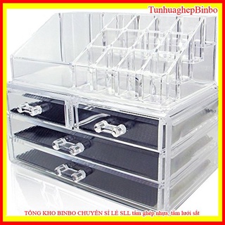 [BINBO] Kệ đựng mỹ phẩm 4 tầng mica trong suốt