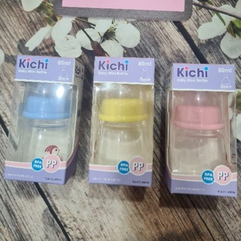Bình sữa nhựa cổ hẹp 80ml không BPA Kichilachi Kichi