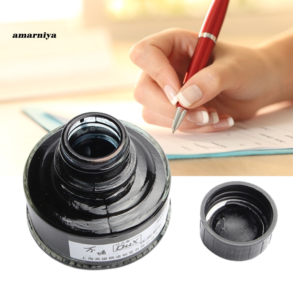Lọ Đựng Bút Mực Bằng Kính Mịn 50ml Cho Học Sinh / Văn Phòng