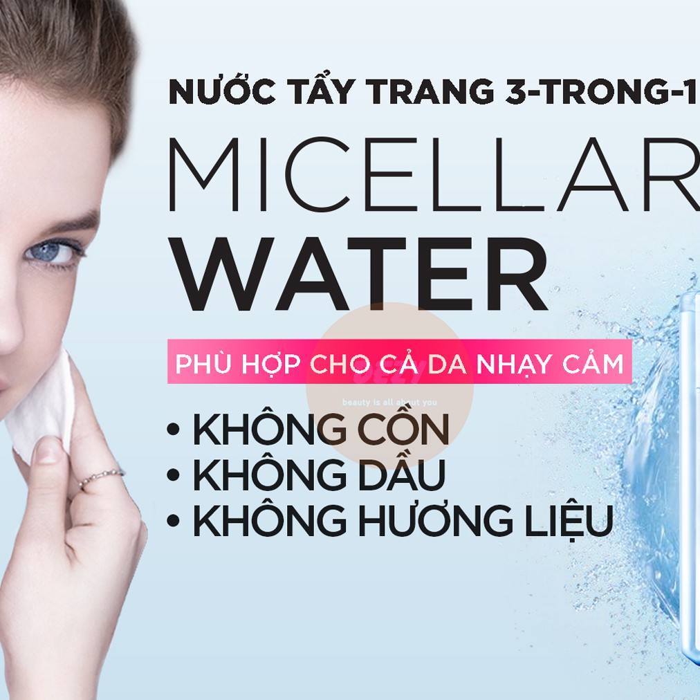 Nước Tẩy Trang Loreal 95ml Micellar Water - L oreal CHÍNH HÃNG Cleanser L oréal Paris Chăm Sóc Da Skincare Lo real Dezy