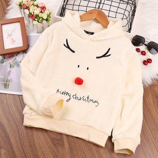 Áo hoodie SIYYIS mềm mại tay dài in họa tiết hoạt hình dễ thương thời trang cho bé gái