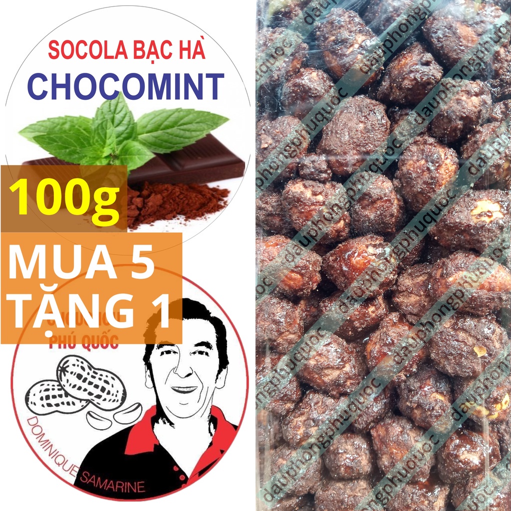 Đậu phộng socola - bạc hà CHOUCHOU PHÚ QUỐC ÔNG TÂY - hũ 100g