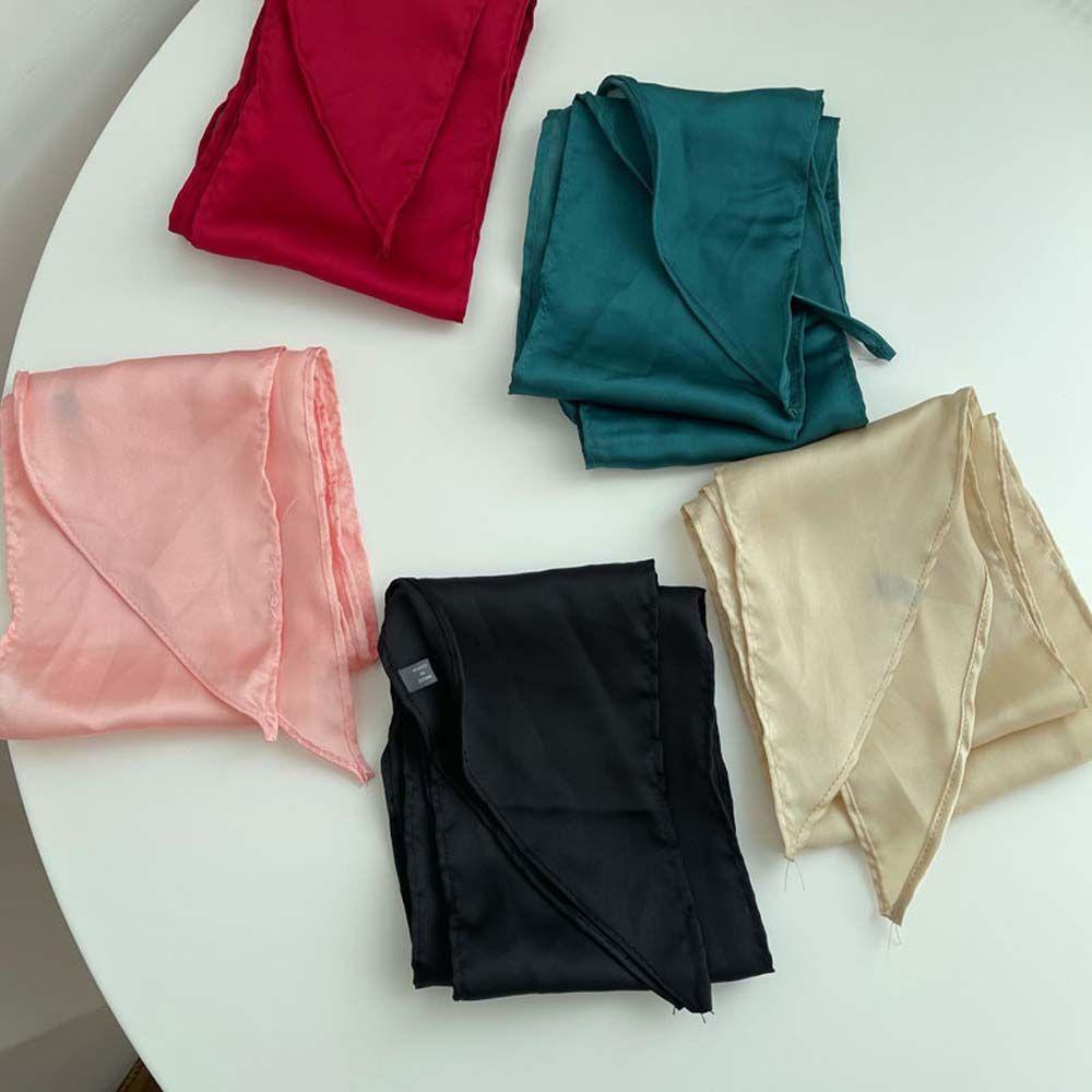Khăn Quàng Cổ Vải Satin 15H Đa Chức Năng Phong Cách Hàn Quốc Cổ Điển Dành Cho Nữ