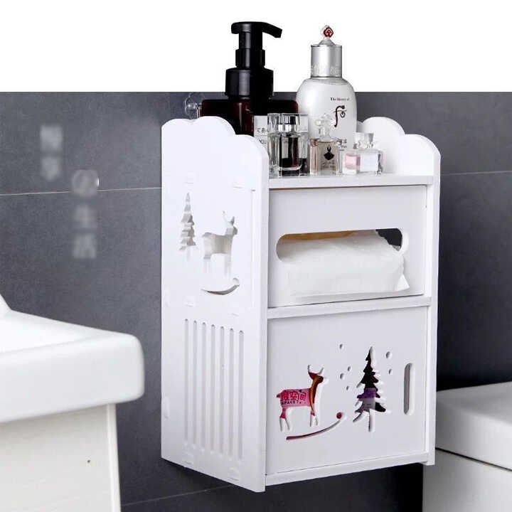 Hộp đựng giấy vệ sinh phòng tắm không thấm nước 2 tầng PK001  - Phụ Kiện 1986
