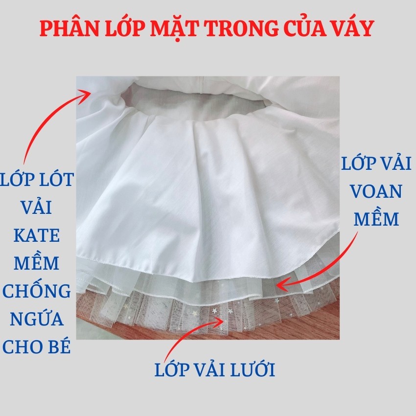 Đầm công chúa bé gái mẫu váy công chúa sao có tay lấp lánh xòe đẹp cho bé yêu SUMIN KIDS