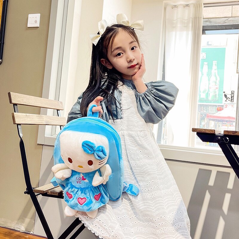 Balo cho bé trai - gái mầm non hoạt hình , ba lô trẻ em mẫu giáo động vật chất nhung mịn siêu ngộ nghĩnh.