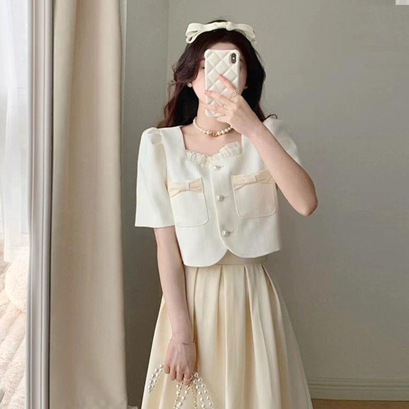 Bộ Áo Váy Hai Mảnh Mùa Hè Cao Cấp Sang Trọng Ngọt Ngào Xiaoxiangfeng 2022 X