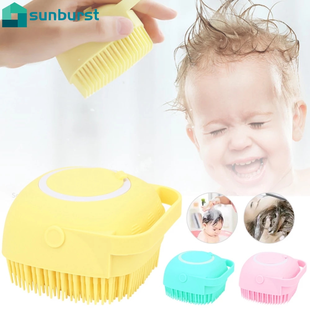 (Hàng Mới Về) Bàn Chải Tắm Mát Xa Da Đầu Bằng Silicon Tiện Dụng