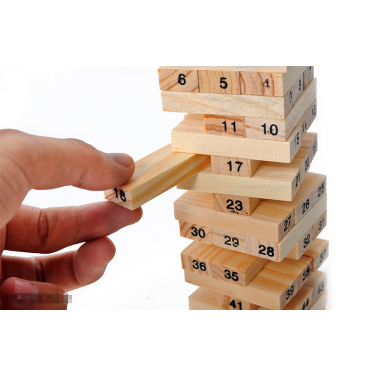 Combo 3 Bộ Đồ Chơi Rút Gỗ 54 Thanh - Xếp Hình Domino Xả Stress USA0001