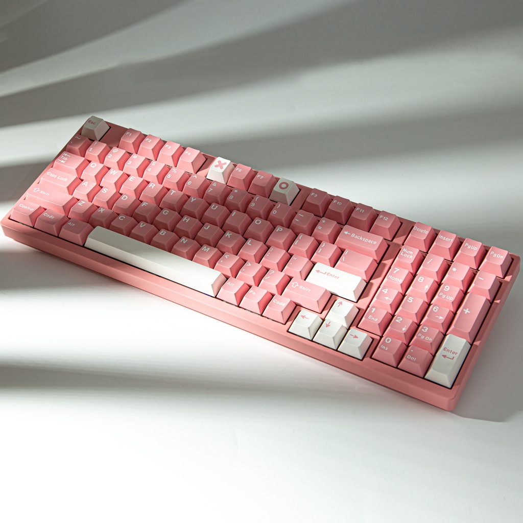 Aifei Cherry Profile PBT Keycaps Double Shot Injection 173 Phím Bộ bàn phím cơ cho Cherry MX Gateron Kailh Switch (Hoa đào）