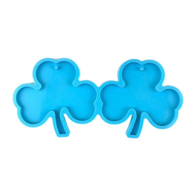 Khuôn Silicone Hình Cỏ Bốn Lá Làm Mặt Dây Chuyền Thủ Công