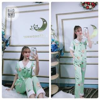 Chuyên sỉ - bộ dài pijama lụa Latin cao cấp