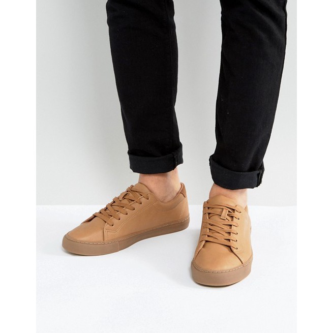 Giày nam ASOS Lace Up Trainers In Tan Tan - BSEIKMX8U