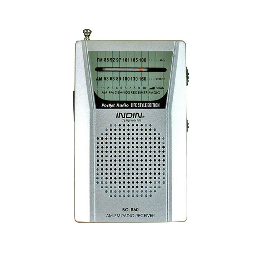 Radio BC-R60 Bỏ Túi Thu Tín Hiệu Ăng Ten Thu Sóng Kèm Loa Và Đầu Nhận Âm Thanh 3 5mm