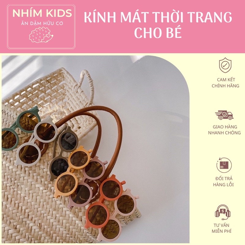 Kính vintage thời trang Hàn quốc cho bé trai, bé gái từ 1-8 tuổi