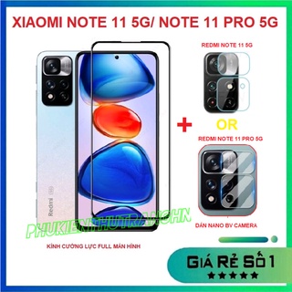 Combo Xiaomi Redmi Note 11 Note 11S Note 11 Pro Note 11T Note 11E Pro kính cường lực full màn hình + dán bảo vệ camera