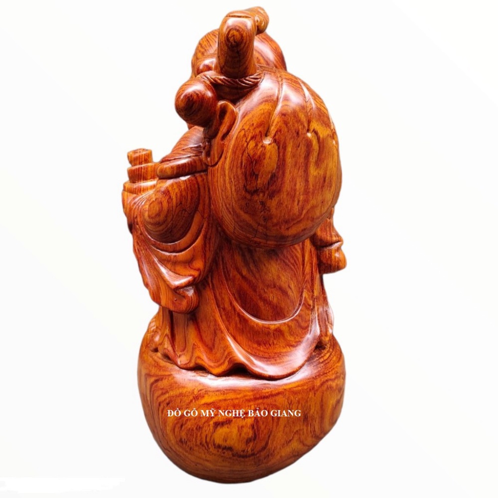 Tượng phật di lặc tài lộc gỗ hương cao 40 cm
