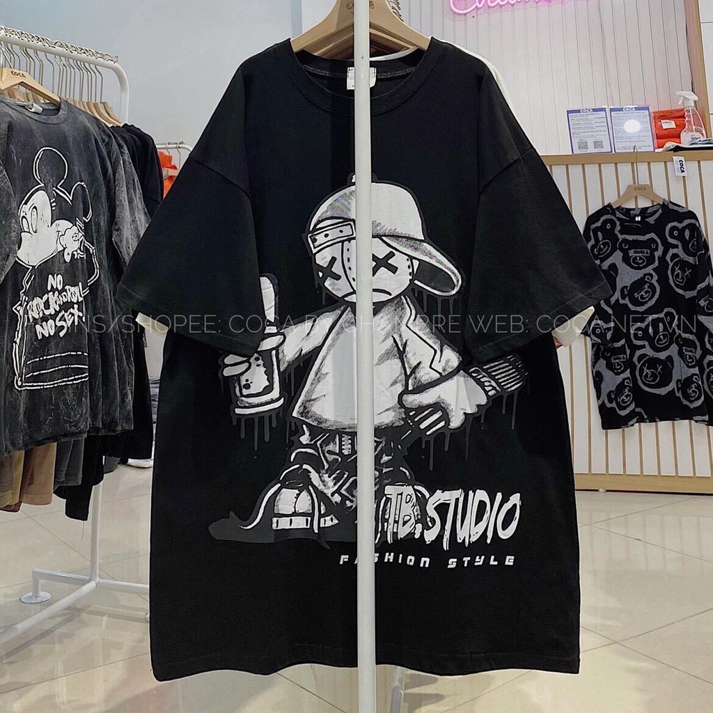 Áo phông nam nữ tay lỡ form rộng unisex ulzzang, áo thun nam nữ H18 thời trang HELES