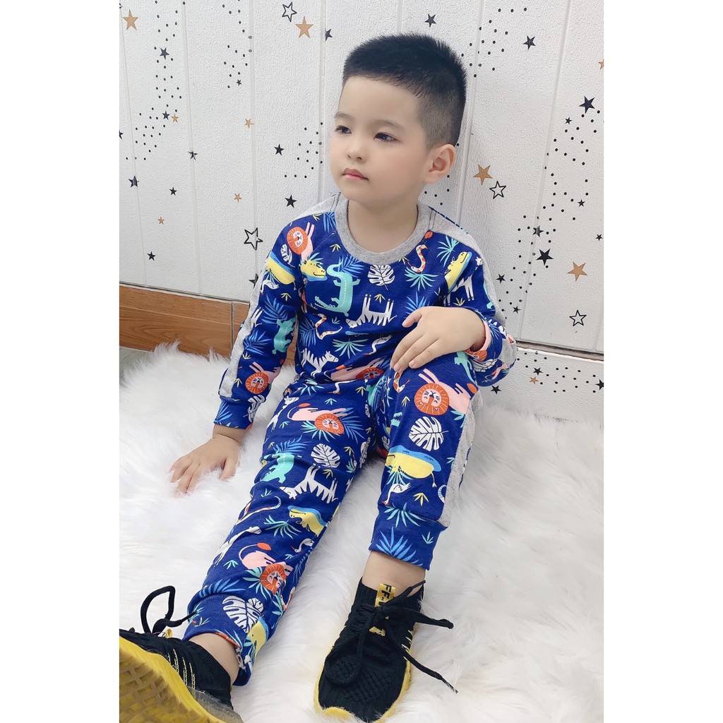 [THANH LÝ] Bộ cotton Bozip dài tay Toddler bé trai Xuất Dư RẺ ĐẸP (7-20kg) - Phần 1
