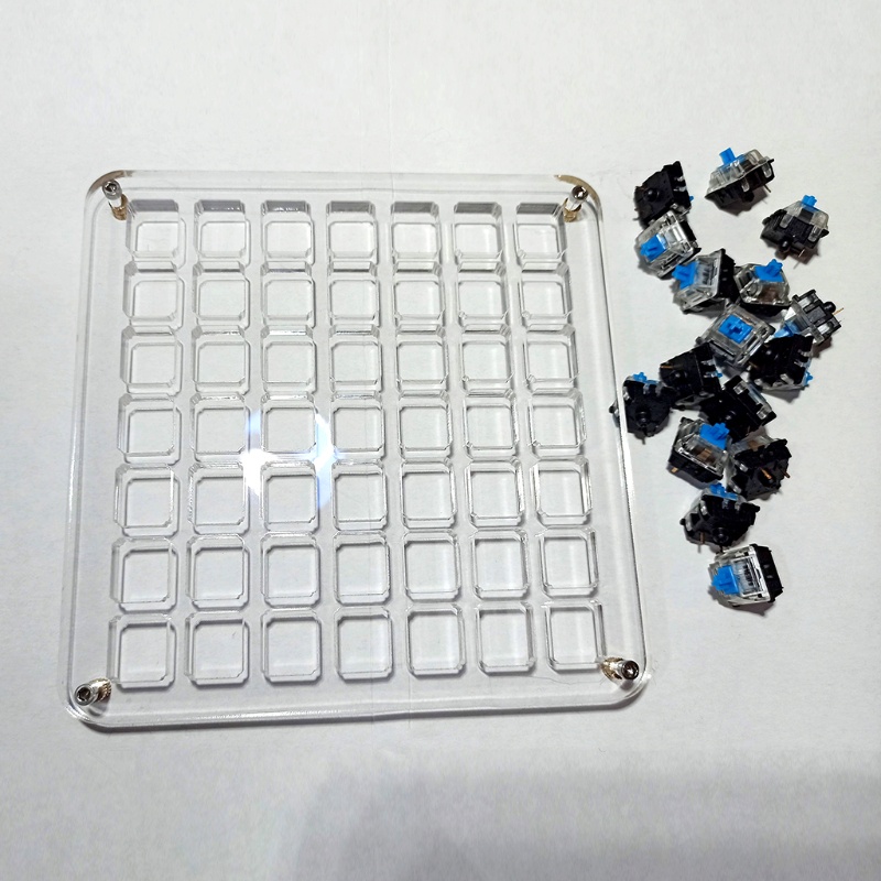 Đế Acrylic Kiểm Tra Công Tắc Cho Bàn Phím Cơ Cherry Kailh Gateron Outemu Dày 6mm