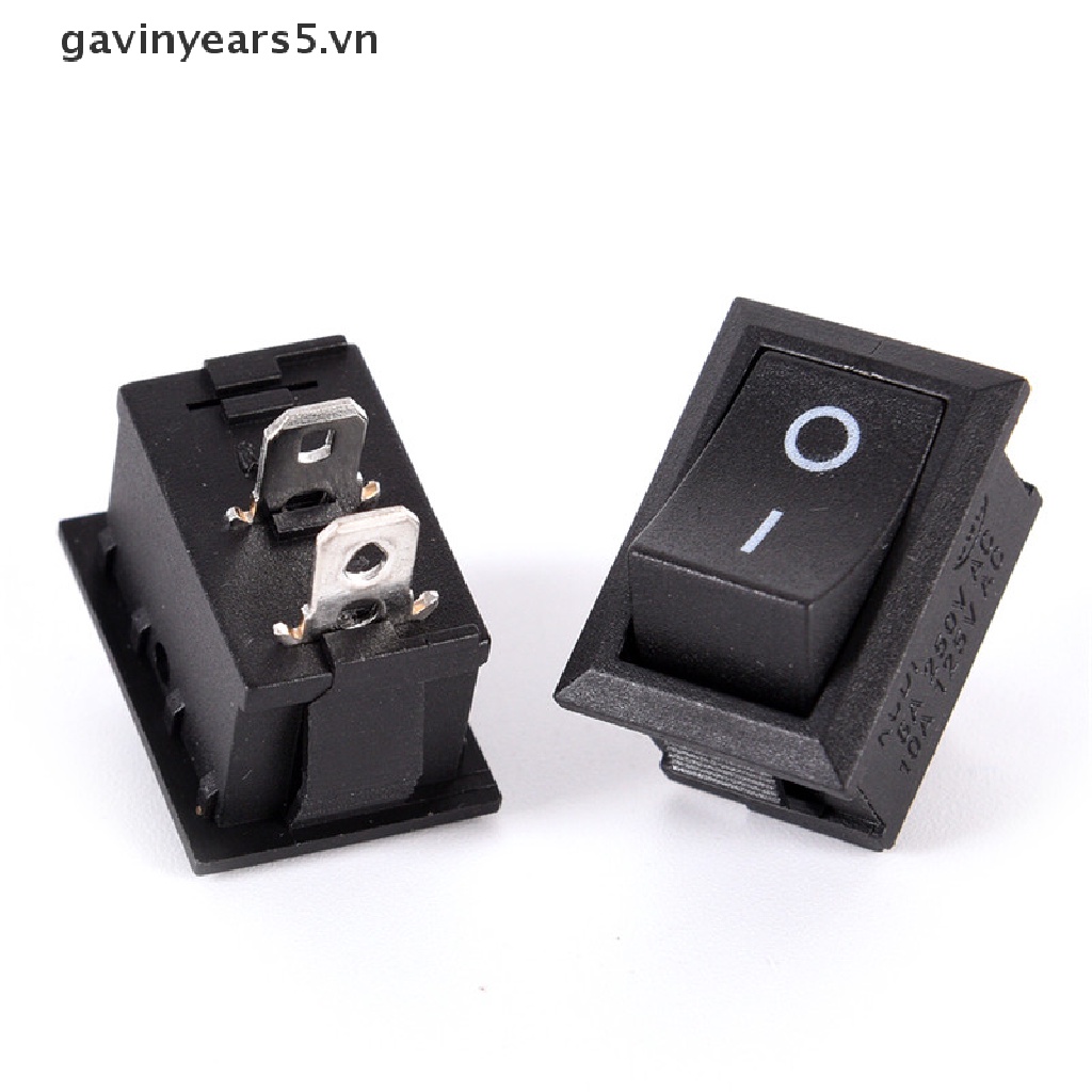 Bộ 10 Công Tắc ON / OFF Hình Tròn 2 Chấu 12V Chuyên Dụng Cho Tàu Thuyền / Xe Hơi